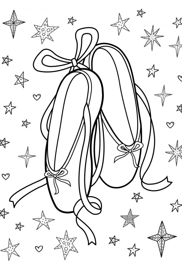 Ballet Shoe Coloring Page