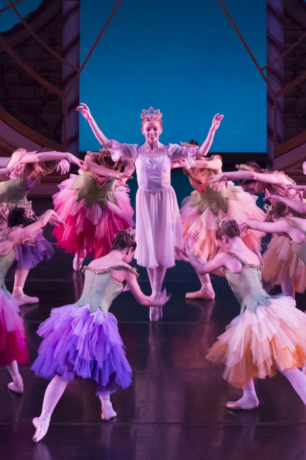 Clara and the Fairies in the Nutcracker on the Ohio Theatre Stage
