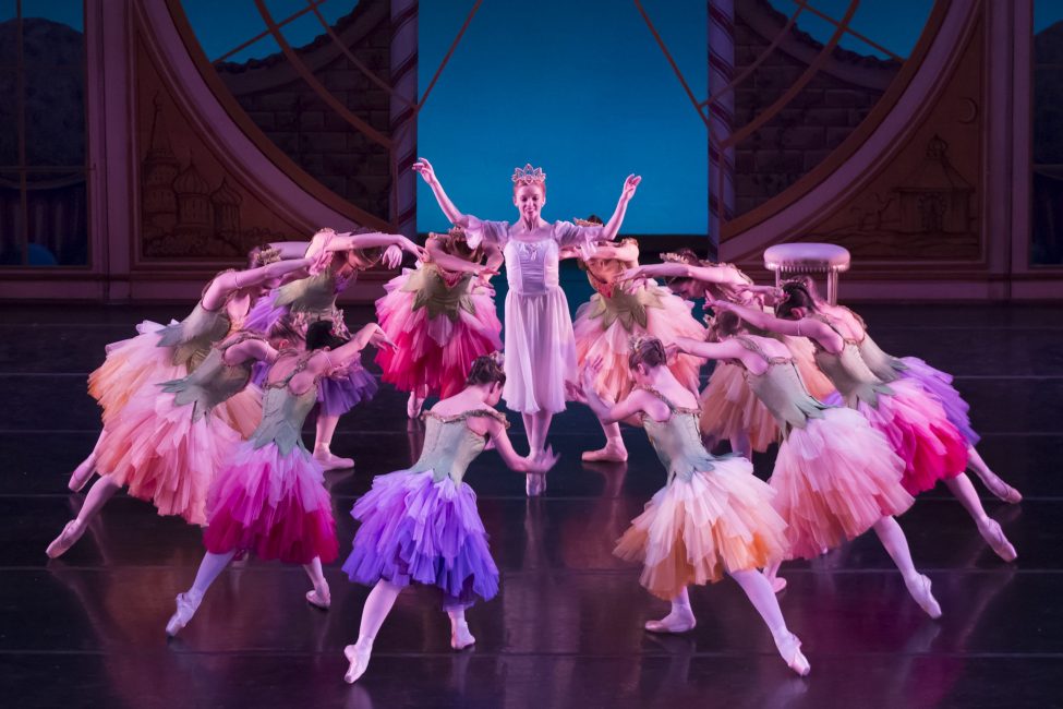 Clara and the Fairies in the Nutcracker on the Ohio Theatre Stage