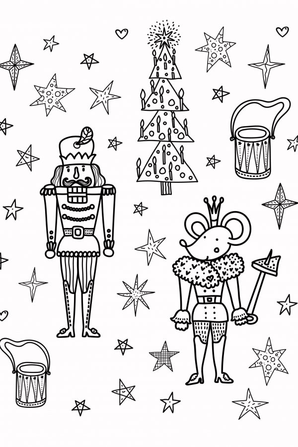 Nutcracker and Mouse King Coloring Page