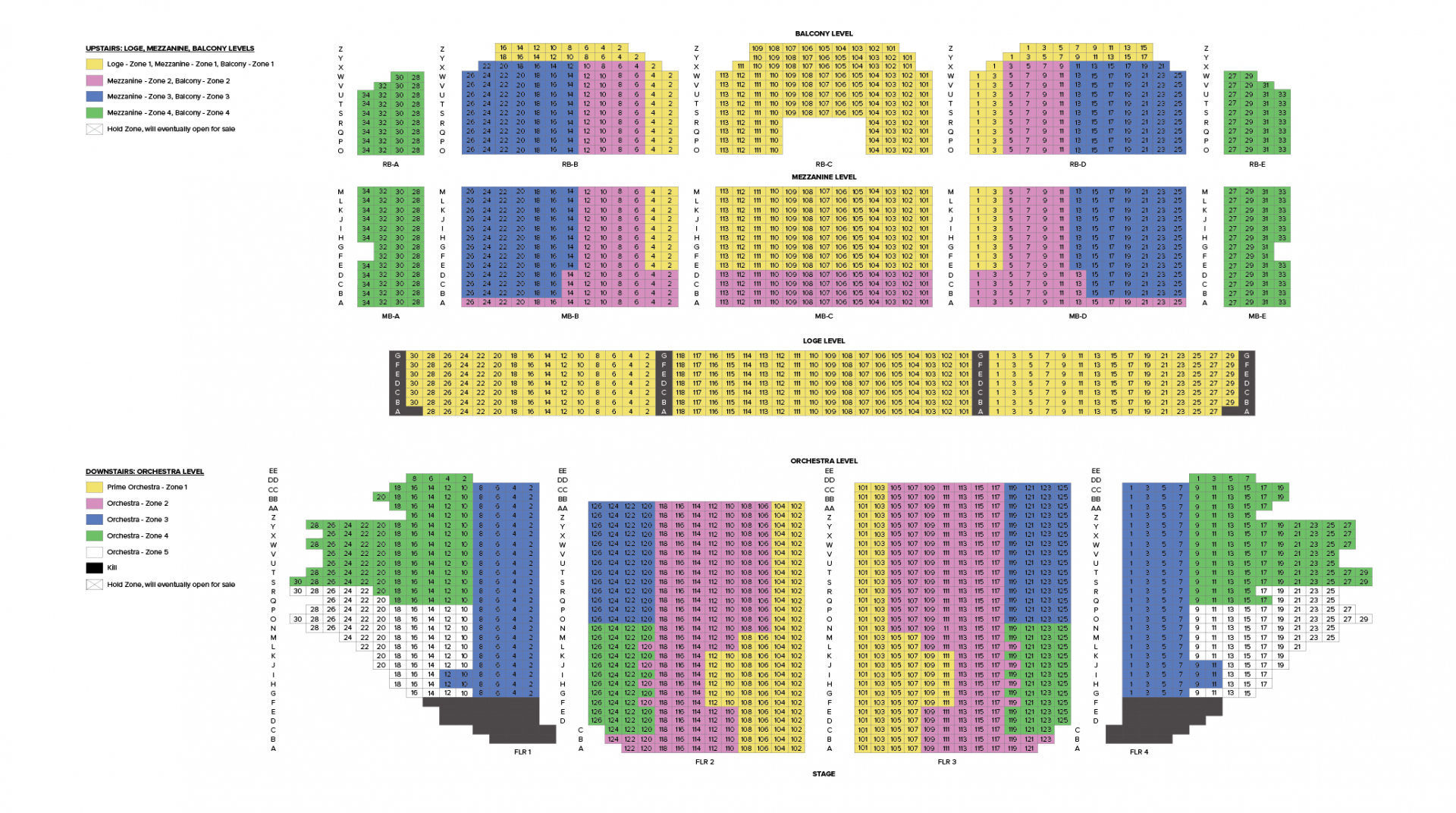 Ohio Theatre Seating Map