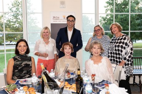 Artistic Director Edwaard Liang and Executive Director SAue Porter with attendees Sharon DeAscentis, Janice Clemons, Barb Derrow, Jenna Hains, and Cassy Burke
