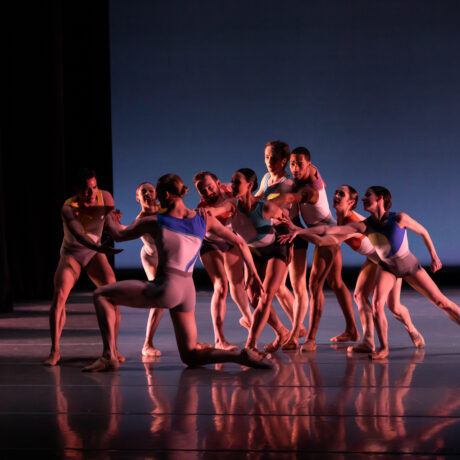 BalletMet dancers on stage in shadows