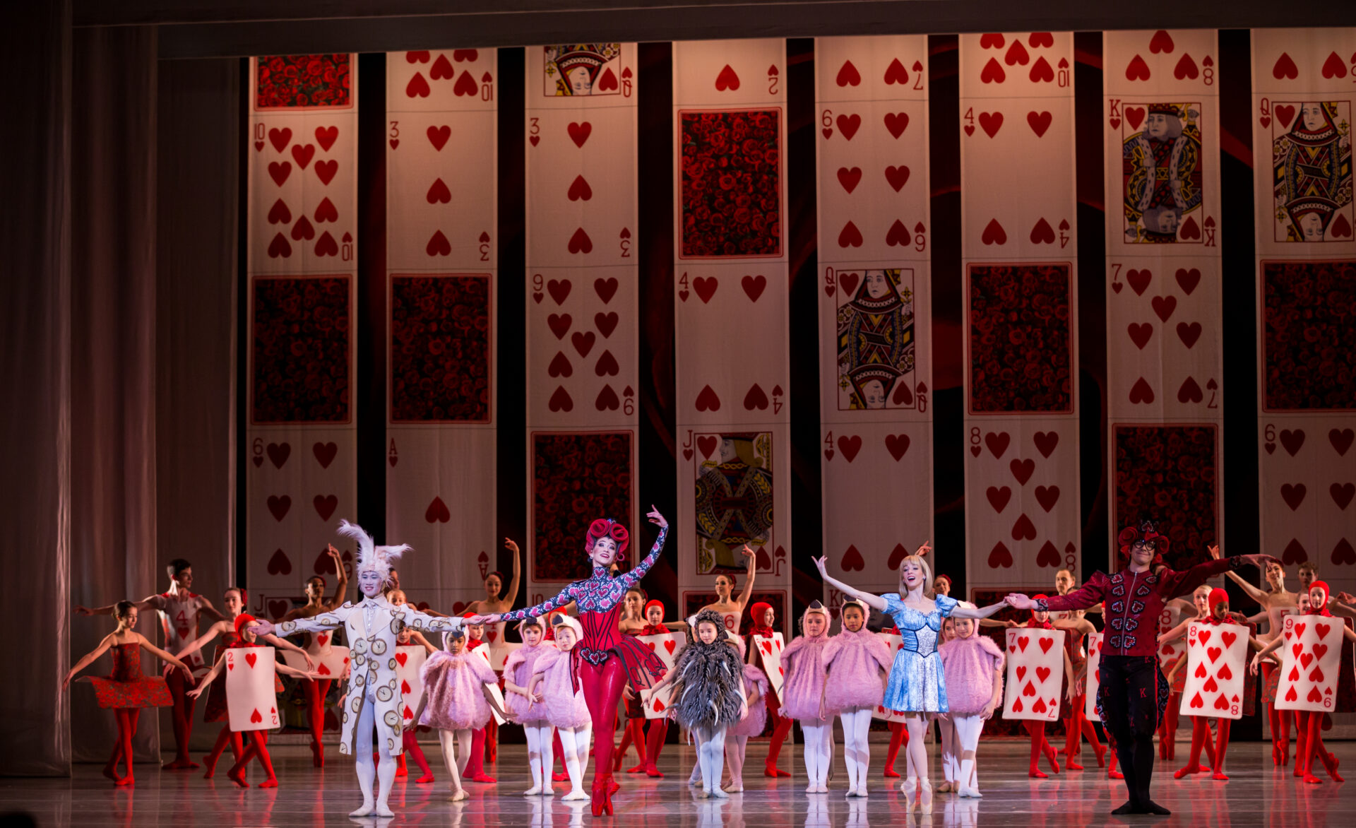 BalletMet dancers on stage in Alice.