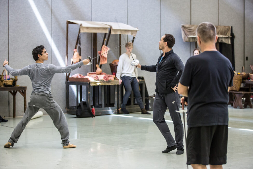 BalletMet dancers in rehearsal for Romeo and Juliet.