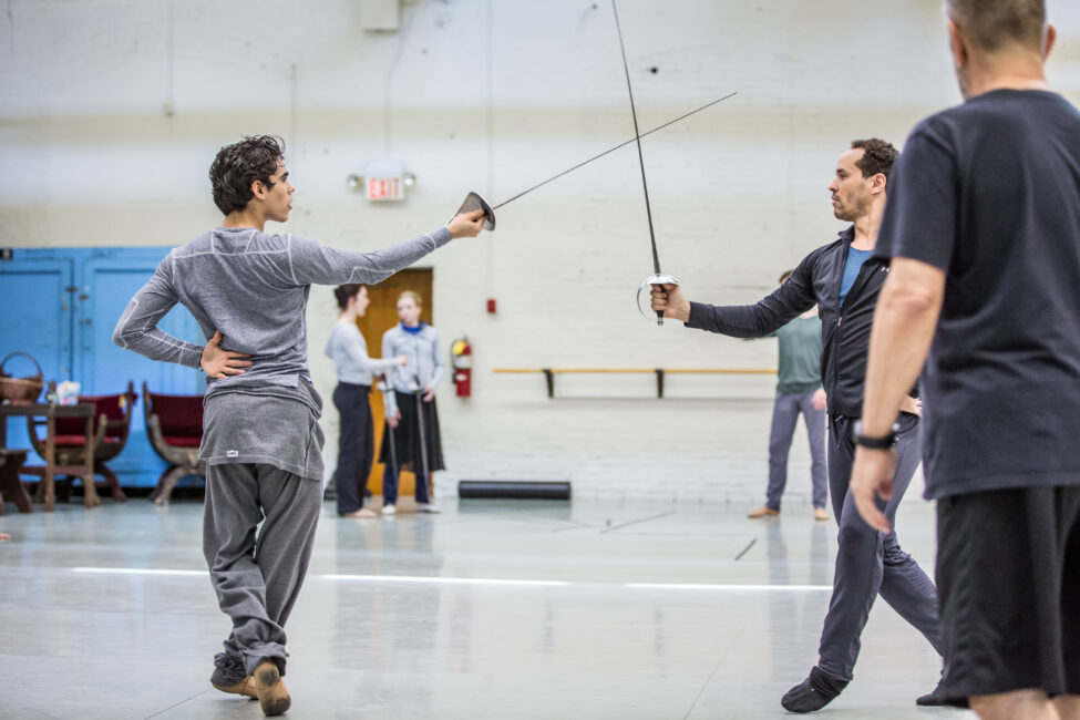 BalletMet dancers in rehearsal for Romeo and Juliet.