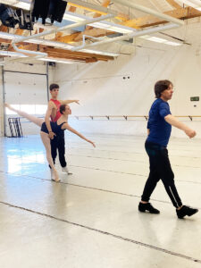 Claire Wessells and Jordan Sheppard rehearse for the USA International Ballet Competition in Jackson, MS 2023.