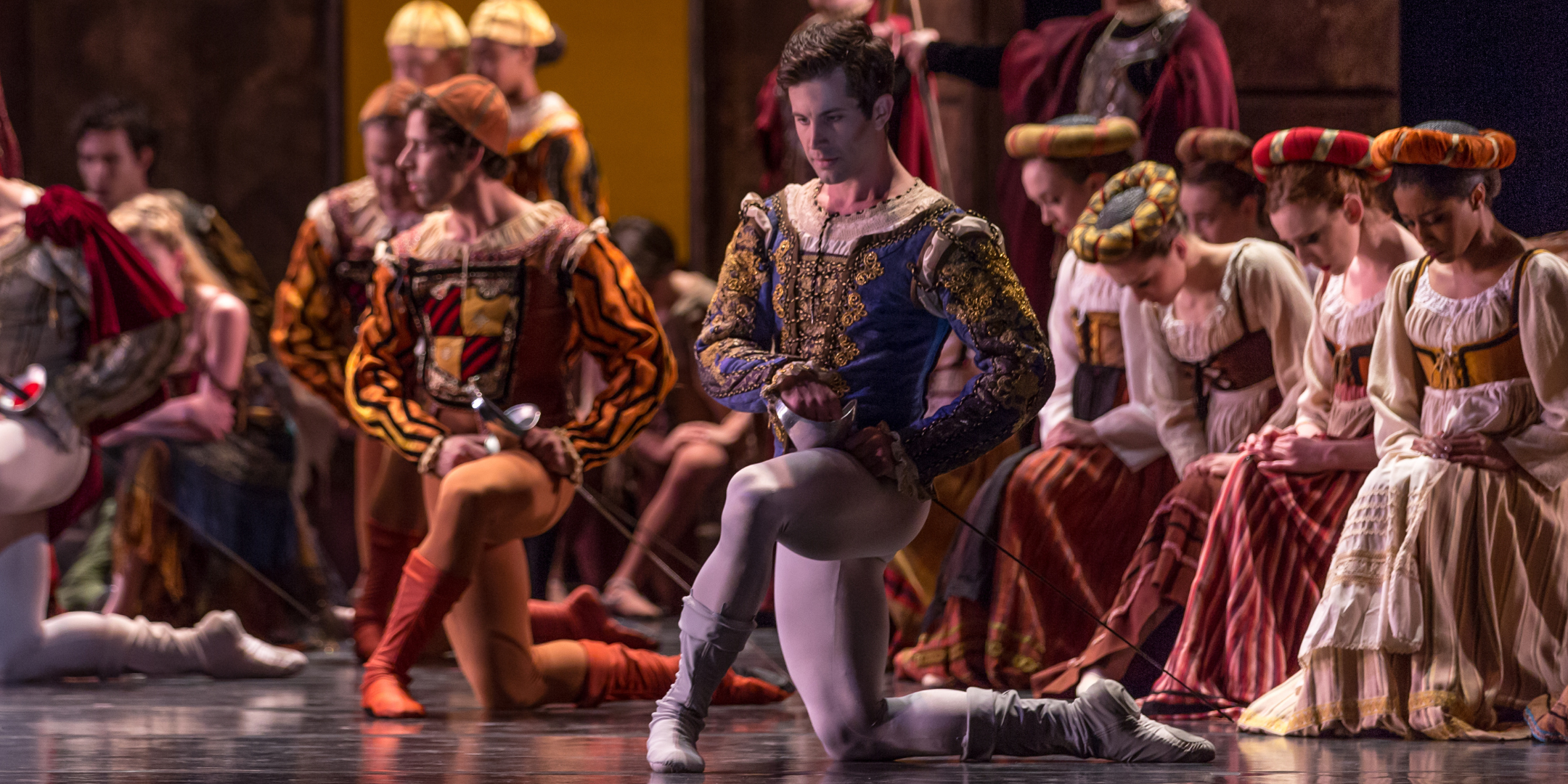 A dancer performs the role of Tybalt in Edwaard Liang's Romeo and Juliet.