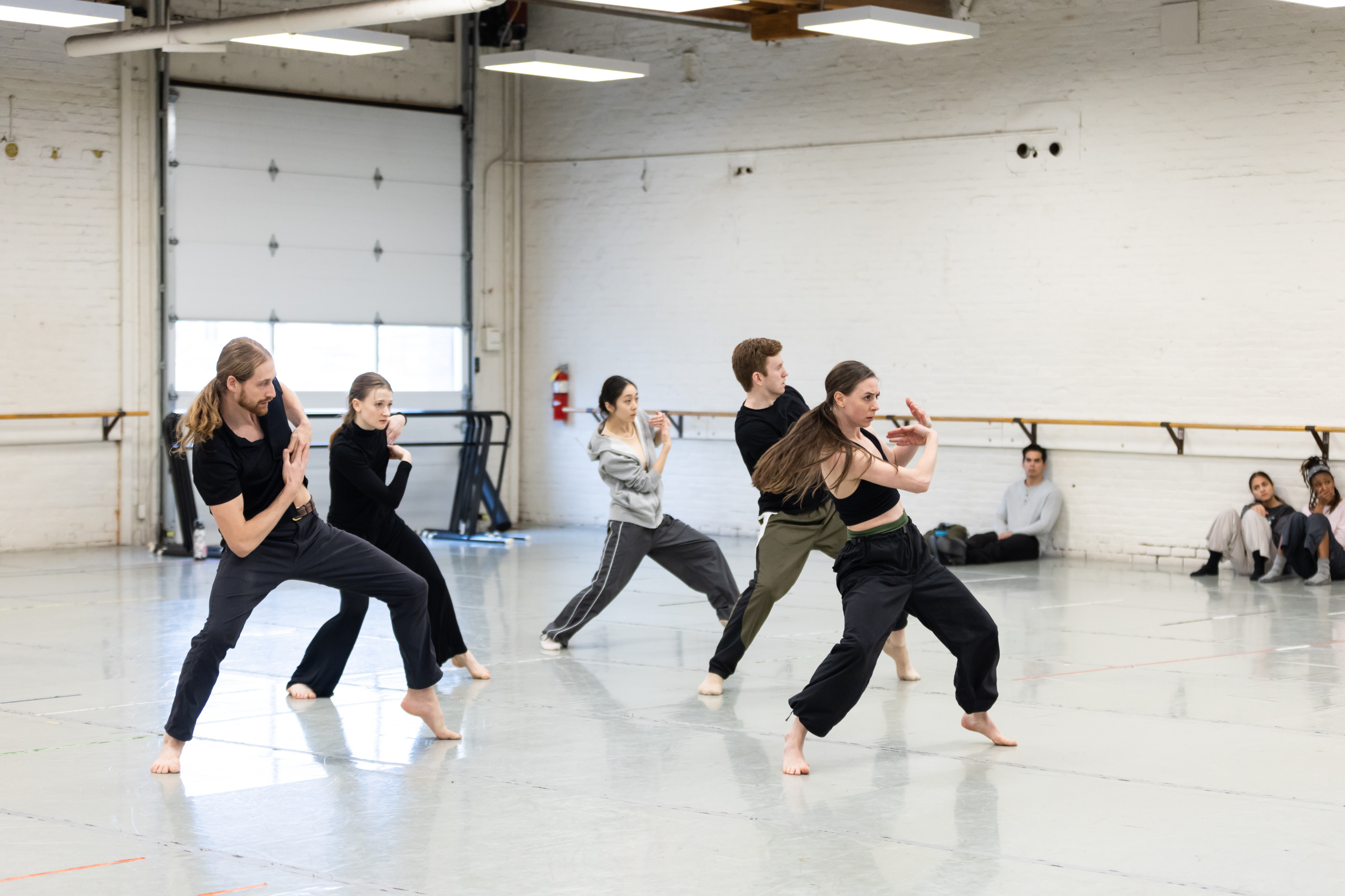 BalletMet company members rehearsing Yue Yin's new work "Timeless Tide"